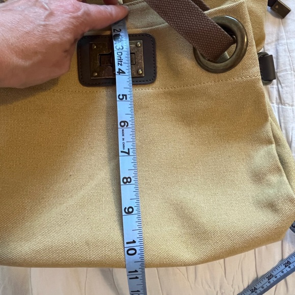 ZEDE Unisex Pont Des Arts Mini Cross Body Bag - Beige Khaki, *no shoulder strap - Picture 11 of 12